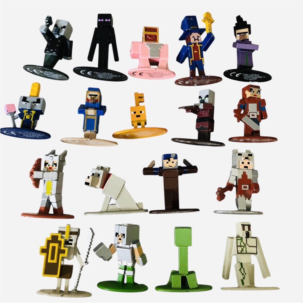 Minecraft Metal Figures Nano Metalfigs Die-Cast Lot of 18 Jada Toys